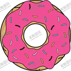 卡通甜甜圈 【酷图网】手绘甜甜圈,可爱甜甜圈,甜甜圈,卡通甜甜圈,卡通甜品,烘培,手绘,插图,png免抠图