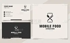 移动食品模板上的字母组合风格