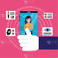 技术,生物识别,医学扫描,手机,人的脸部,手,男人,智慧,职权,探索