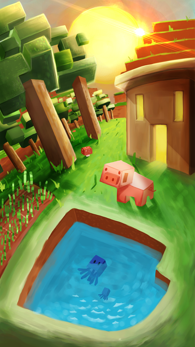 minecraft我的世界插画