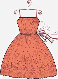 手绘礼服高清素材 婚纱 礼服 裙子 免抠png 设计图片 免费下载