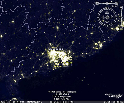 从夜景看中国各省以及世界发达程度 - 蚂...