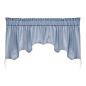 Ellis Curtain - Landis 100"x30" Mini Check Textured Weave 2-Piece Duchess Lined Valance, Blue - Ellis Curtain Landis Mini Check Textured Weave 2-Piece Duchess Valance. Add elegant style and sophistication to any room in your home. The first thin