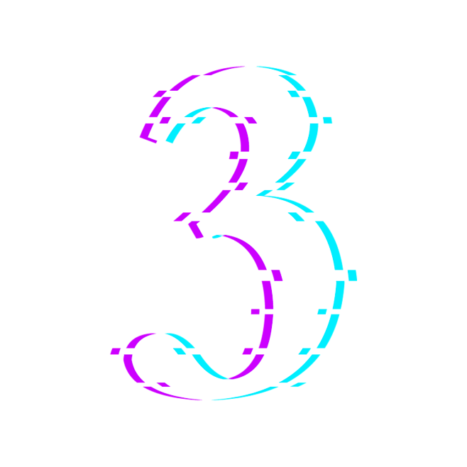 抖音风格数字3