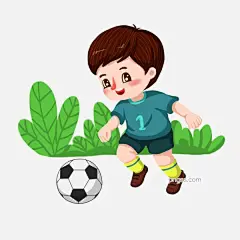 踢足球健身的小孩图片大小2000x2000px 图片尺寸700.4 KB 来自PNG搜索网 pngss.com 免费免扣png素材下载！白色的足球#健身运动插画#卡通人物#卡通手绘#人物装饰#踢球的小孩#圆形足球#