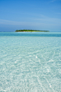 green island in the middle of the sea