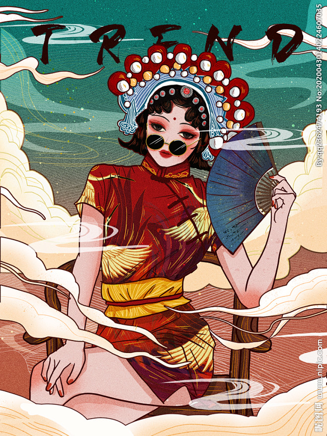 国潮插画图片,国潮插画模板下载,人物 国...