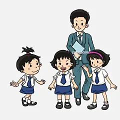 中小学生开学日穿校服的3个小学生和男老师卡通插画图片大小2000x2000px 图片尺寸1.13 MB 来自PNG搜索网 pngss.com 免费免扣png素材下载！背书包的学生#穿校服的小学生#短发女学生#卡通手绘#学生和老师#
