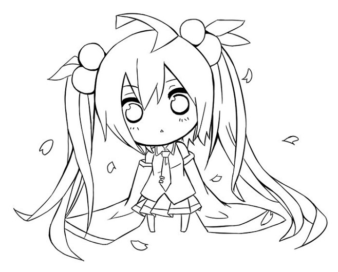 线稿绘画二次元动漫q版