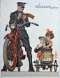 'Traffic Stop, Saturday Evening Post Cover- SOLD' by Joseph Christian Leyendecker (1874-1951) : Original Oil on Canvas