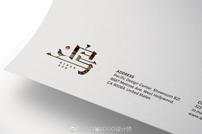 #LOGO设计# 花艺LOGO设计：鸟与...