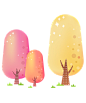 卡通扁平化风格春天树枝树干_PNG：_PNG-免抠专区 _T20191029  _花草植物_T20191029 