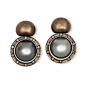 Hemmerle earrings, diamonds, white gold, pearls, copper 0363_13