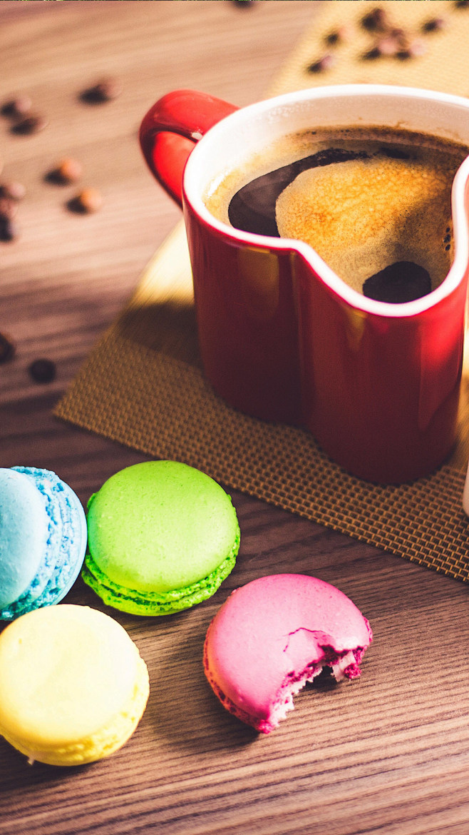 咖啡饮料马卡龙