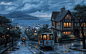 mountains-sea-night-trains-downfall-fantasy-art-town-streetcars-1600x2560.jpg (2560×1600)