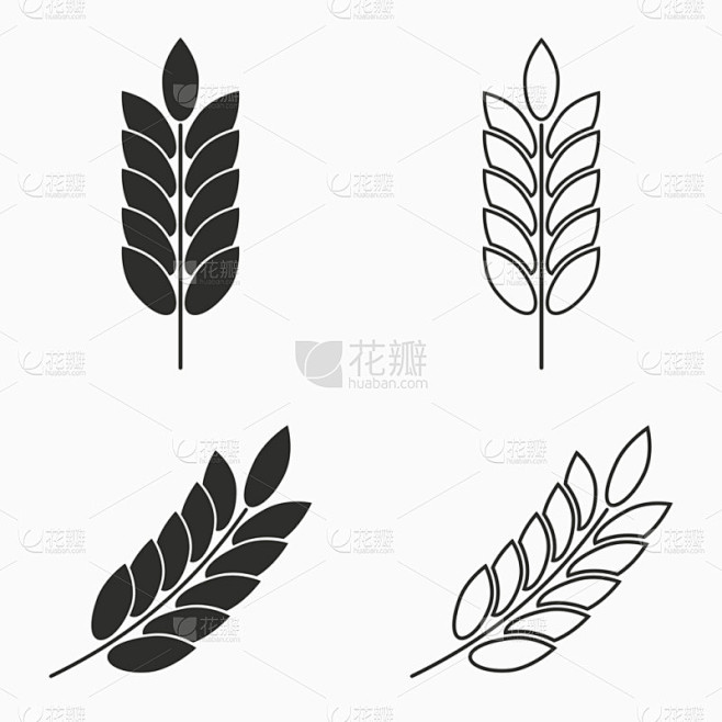 大麦矢量图标.