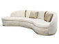 OTIUM Curved fabric sofa By Capital Collection