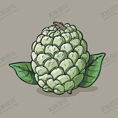 美味释迦果蔬菜手绘矢量插画 【酷图网】释迦果,蔬菜,植物,食物,手绘,插图,矢量,涂鸦,卡通,插画,简笔画,儿童插画,logo,图标,图形,元素,图样,形状