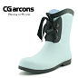【CGarcons】韩国设计 女式短筒低帮雨鞋女 时尚雨靴女水鞋套鞋