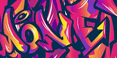 点击来源直接获取大图文件 |涂鸦向量彩色壁纸艺术 抽象设计涂鸦纹理图案墨水喷漆创意装饰图形