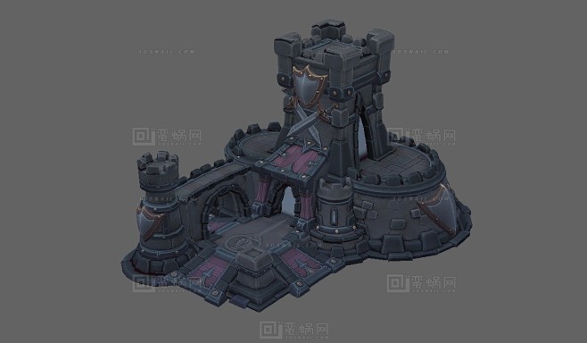 城堡，城墙，堡垒，基地3d模型 - 场景...
