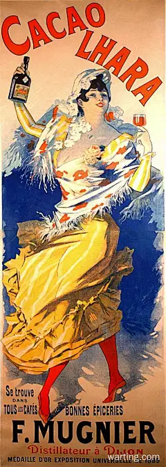 法国画家朱尔斯·谢雷特(Jules Cheret)复古插图海报设计