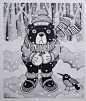 【黑白儿童插画】
       动物们的小日常～
小清新插画超话 ​​​​