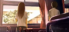 #采集大赛#女孩,男孩,教室,动漫壁纸