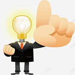 创意灯泡人 平面电商 创意素材