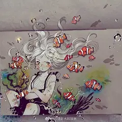 一组梦幻插画~ ins：_semcool_ ​ #插画艺术作品# ​​​​