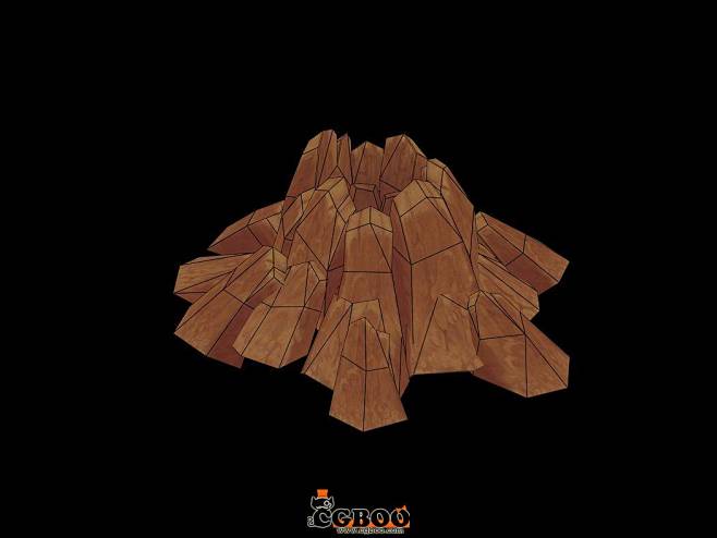 新提醒q版火山3d模型下载火山cg模型下载建筑物件道具模型cg帮美术