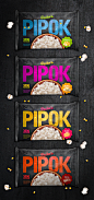 Pipok Packo's : Projeto experimental de design de embalagens para marca de pipoca de microondas adaptado de um projeto rejeitado por cliente.