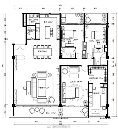 設計美學志采集到Floor Plans • 室内平面布局图