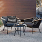 Bangor 3pc Metal Mesh & Faux Wood Patio Chat Set - Project 62&#;153 : Enjoy the great outdoors from the comfort of your backyard with the Bangor 3-Piece Metal Mesh and Faux-Wood Patio Chat Set from Project 62&#;153. The sturdy steel frame is c