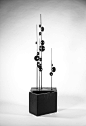 Tom Palmer Abstract Sculpture - Blossfeldt Station I  [Lidded box - aerospace rubber coated gilding metal]