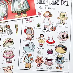 dolly dingle番茄汤娃娃复古paper doll换装纸娃娃纸公仔A组-淘宝网