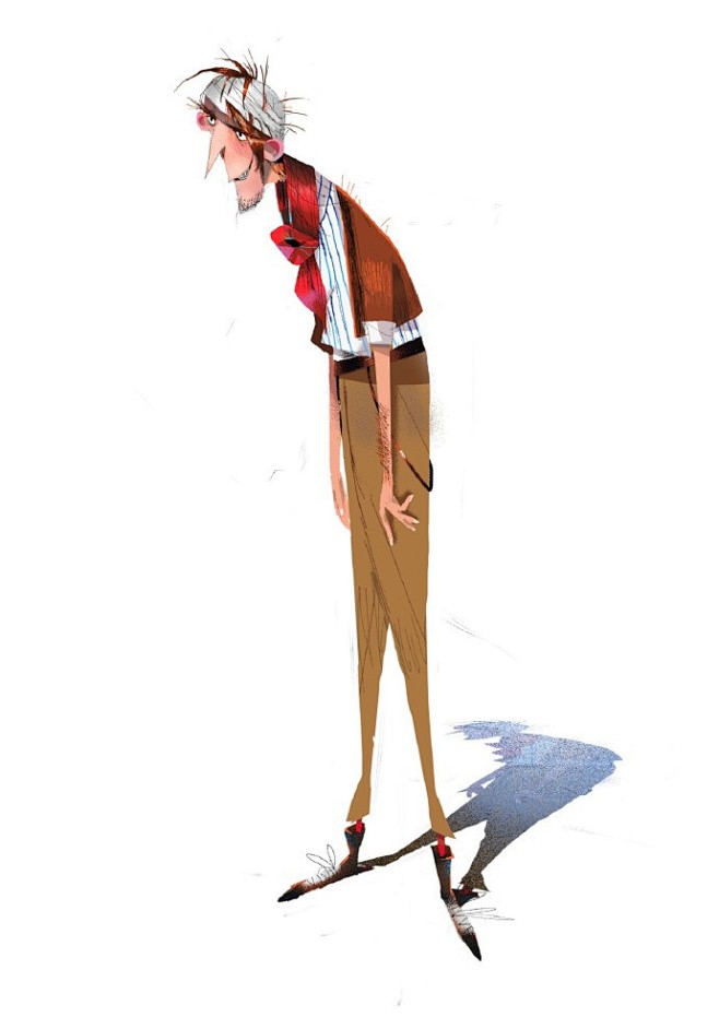 插画师nelsondomingues的夸张变形风格人物绘画