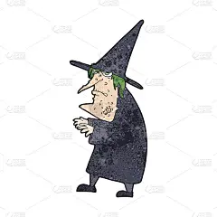 卡通丑女老巫婆