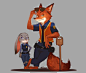 我也趁热鸡血一发，交警二人组。#zootopia# #疯狂动物城#