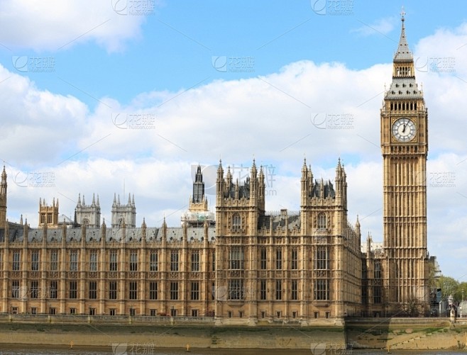 大本钟,伦敦,英格兰,泰晤士河,钟塔,旅游目的地,水平画幅,建筑,无人,职权