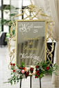 镜子创意迎宾牌。婚礼时光——关注婚礼的一切，分享最美好的时光。#迎宾牌##婚礼布置##镜子#