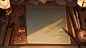 100587-2837022589-gfsy,Chinese style,cover,wooden table,blank paper,a brush,an inkstone,a Chinese wind lamp in the upper left corner,there are som
