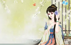 中国风 古典风格 游戏手绘 插画 手绘 优雅 唯美 小清新 花样美男美女