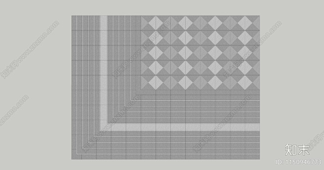 现代地面铺装SU模型下载【ID:1150...