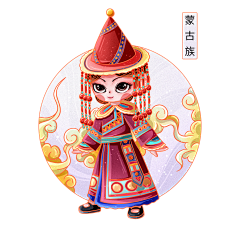 魂树采集到Q版五十五个民族采集