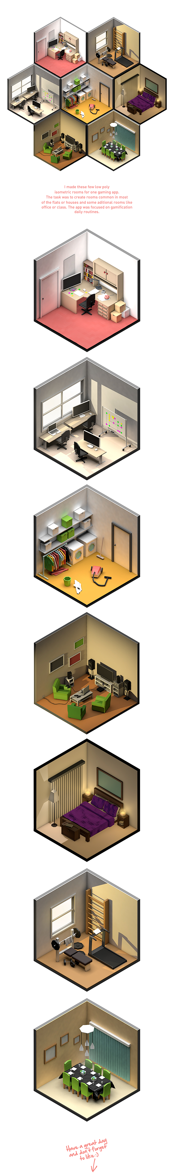 Low Poly rooms : 3D ...