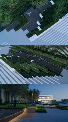 产业园-花瓣网|陪你做生活的设计师 | 办公入口广场景观与建筑呼应的