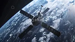 地球上空的卫星壁纸高清模板免费下载-趣麦麦图