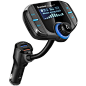 Amazon.com: (Upgraded Version) Bluetooth FM Transmitter, Sumind Wireless Radio Adapter Hands-free Car Kit with 1.7 Inch Display, QC3.0 and Smart 2.4A Dual USB Ports, AUX Input/ Output, TF Card Mp3 Player: Car Electronics