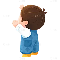 卡通感男生元素贴纸